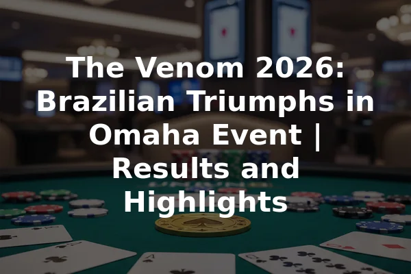 The Venom 2026: Brazilian Triumphs in Omaha Event | Results and Highlights