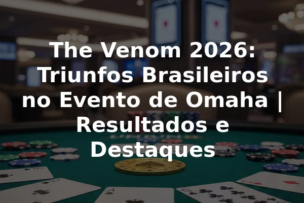 The Venom 2026: Triunfos Brasileiros no Evento de Omaha | Resultados e Destaques