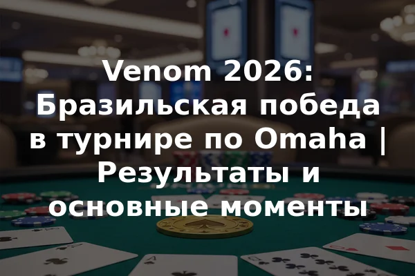 Venom 2026: Бразильская победа в турнире по Omaha | Результаты и основные моменты