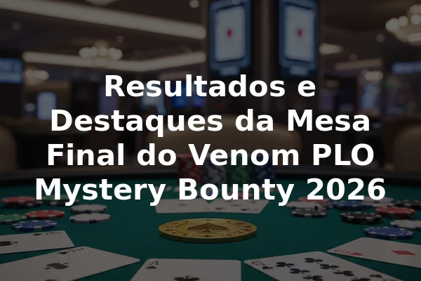 Resultados e Destaques da Mesa Final do Venom PLO Mystery Bounty 2026