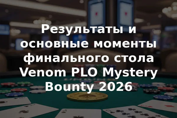 Результаты и основные моменты финального стола Venom PLO Mystery Bounty 2026