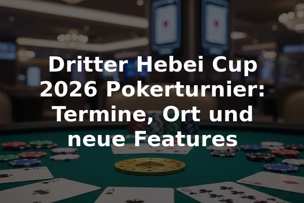 Dritter Hebei Cup 2026 Pokerturnier: Termine, Ort und neue Features