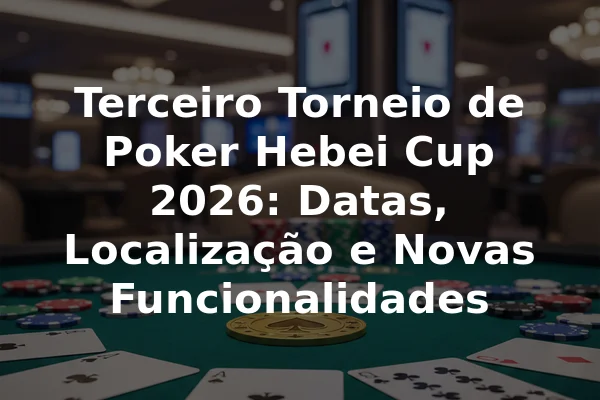 Terceiro Torneio de Poker Hebei Cup 2026: Datas, Localização e Novas Funcionalidades