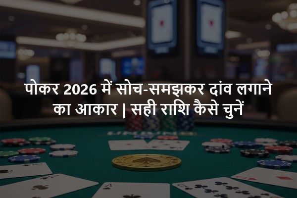 पोकर 2026 में सोच-समझकर दांव लगाने का आकार | सही राशि कैसे चुनें