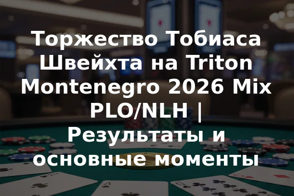 Торжество Тобиаса Швейхта на Triton Montenegro 2026 Mix PLO/NLH | Результаты и основные моменты