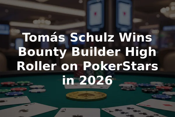 Tomás Schulz Wins Bounty Builder High Roller on PokerStars in 2026