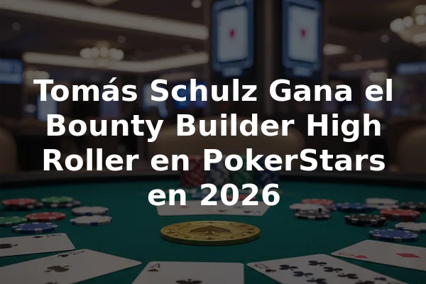 Tomás Schulz Gana el Bounty Builder High Roller en PokerStars en 2026