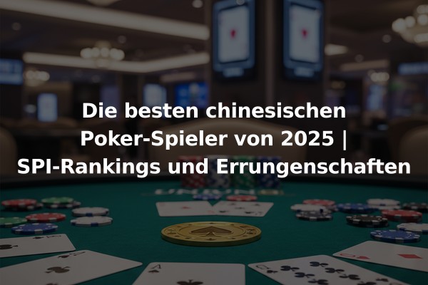Die besten chinesischen Poker-Spieler von 2025 | SPI-Rankings und Errungenschaften