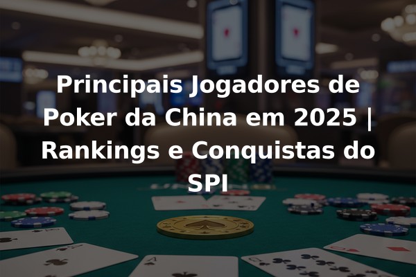 Principais Jogadores de Poker da China em 2025 | Rankings e Conquistas do SPI