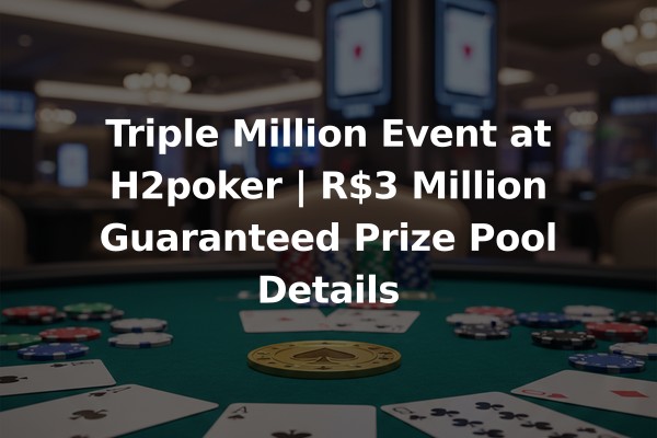Triple Million Event at H2poker | R$3 Million Guaranteed Prize Pool Details