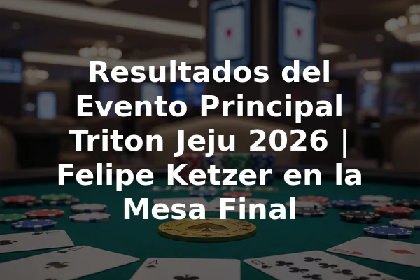 Resultados del Evento Principal Triton Jeju 2026 | Felipe Ketzer en la Mesa Final