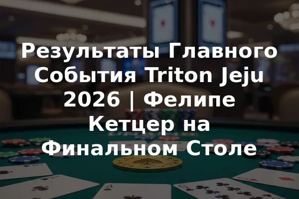 Результаты Главного События Triton Jeju 2026 | Фелипе Кетцер на Финальном Столе