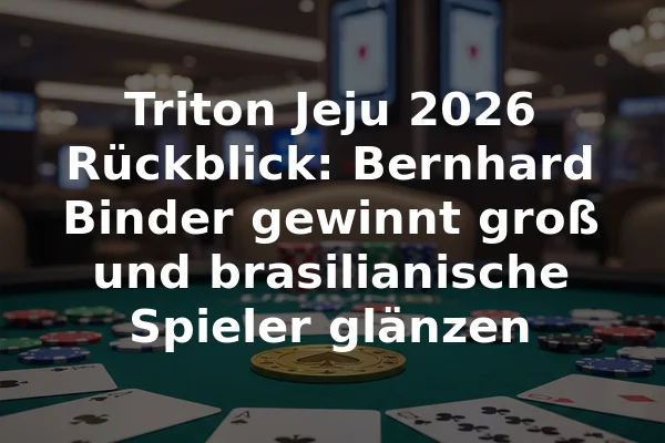 Triton Jeju 2026 Rückblick: Bernhard Binder gewinnt groß und brasilianische Spieler glänzen