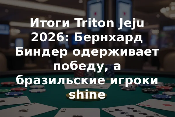 Итоги Triton Jeju 2026: Бернхард Биндер одерживает победу, а бразильские игроки shine