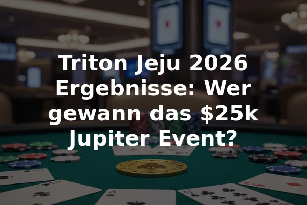 Triton Jeju 2026 Ergebnisse: Wer gewann das $25k Jupiter Event?