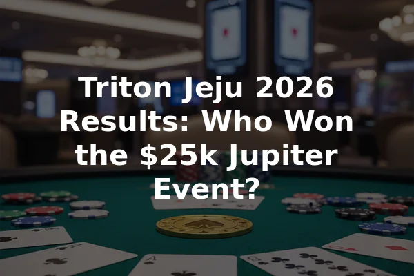 Triton Jeju 2026 Results: Who Won the $25k Jupiter Event?