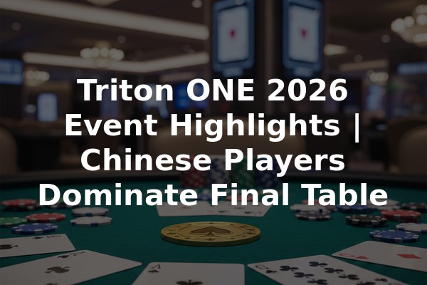 Triton ONE 2026 Event Highlights | Chinese Players Dominate Final Table
