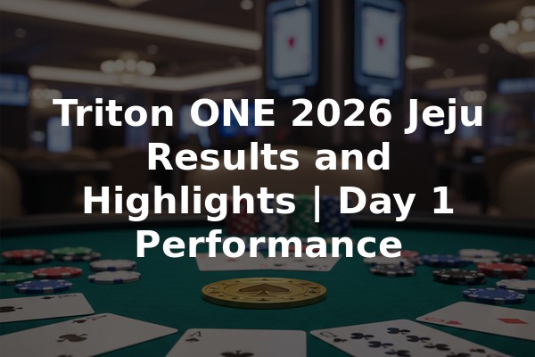 Triton ONE 2026 Jeju Results and Highlights | Day 1 Performance