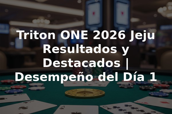 Triton ONE 2026 Jeju Resultados y Destacados | Desempeño del Día 1