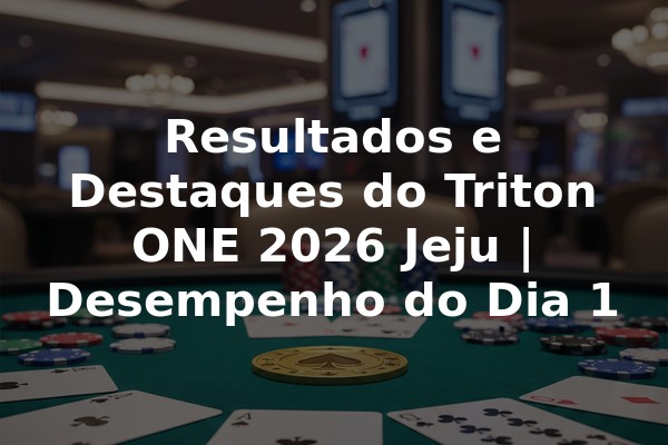 Resultados e Destaques do Triton ONE 2026 Jeju | Desempenho do Dia 1