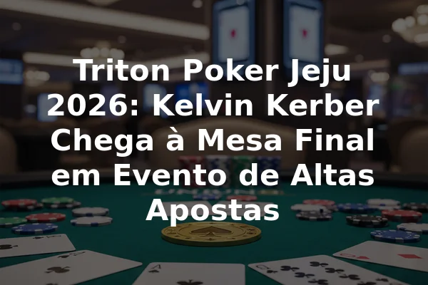 Triton Poker Jeju 2026: Kelvin Kerber Chega à Mesa Final em Evento de Altas Apostas