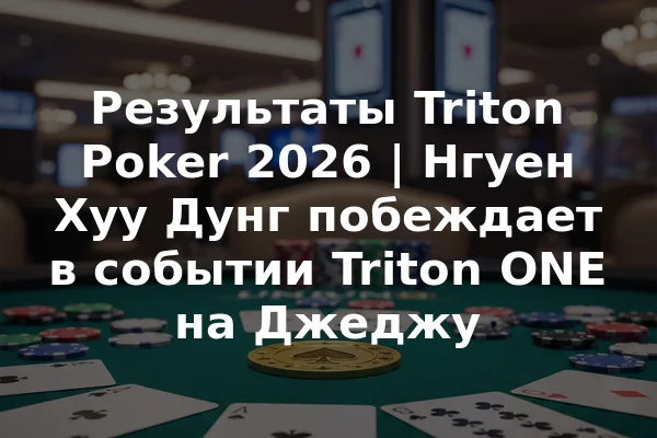 Результаты Triton Poker 2026 | Нгуен Хуу Дунг побеждает в событии Triton ONE на Джеджу