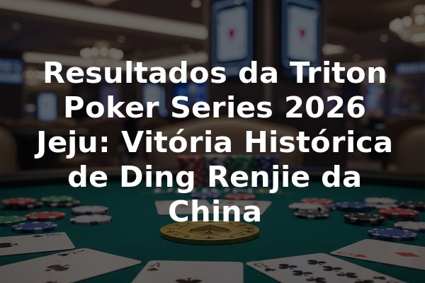 Resultados da Triton Poker Series 2026 Jeju: Vitória Histórica de Ding Renjie da China