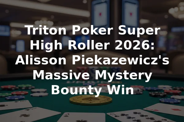 Triton Poker Super High Roller 2026: Alisson Piekazewicz's Massive Mystery Bounty Win