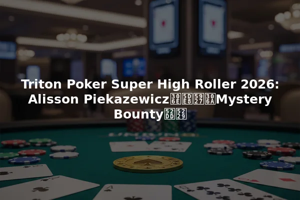 Triton Poker Super High Roller 2026: Alisson Piekazewiczの巨大なMystery Bounty勝利