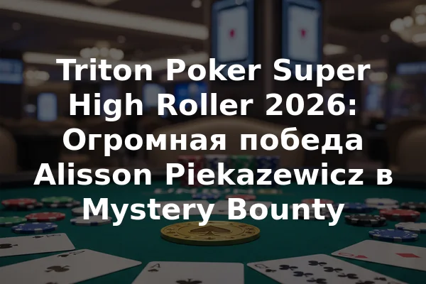Triton Poker Super High Roller 2026: Огромная победа Alisson Piekazewicz в Mystery Bounty