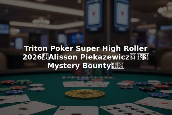 Triton Poker Super High Roller 2026：Alisson Piekazewicz的大型Mystery Bounty胜利