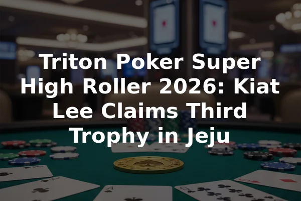 Triton Poker Super High Roller 2026: Kiat Lee Claims Third Trophy in Jeju