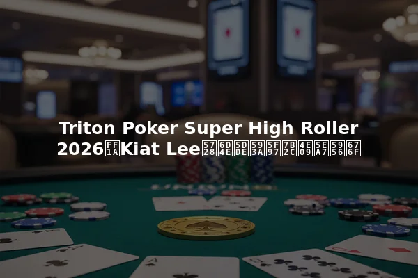 Triton Poker Super High Roller 2026：Kiat Lee在济州夺得第三座奖杯