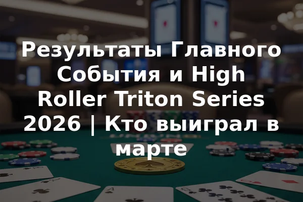 Результаты Главного События и High Roller Triton Series 2026 | Кто выиграл в марте