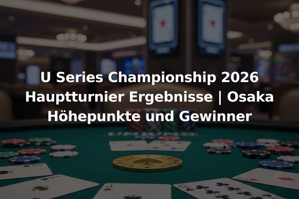 U Series Championship 2026 Hauptturnier Ergebnisse | Osaka Höhepunkte und Gewinner