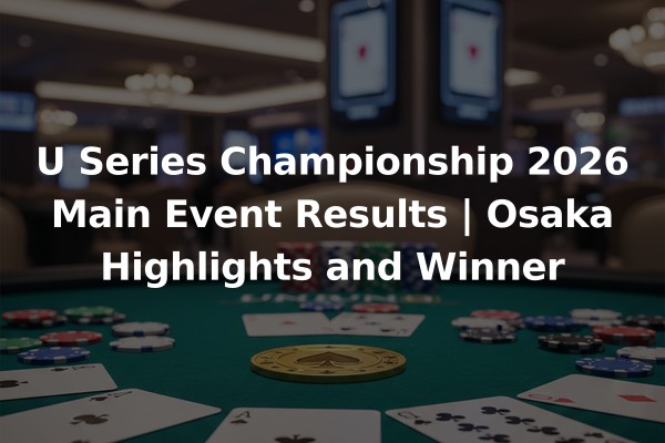 U Series Championship 2026 Main Event Results | Osaka Highlights and Winner
