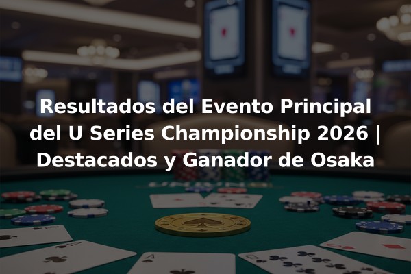 Resultados del Evento Principal del U Series Championship 2026 | Destacados y Ganador de Osaka
