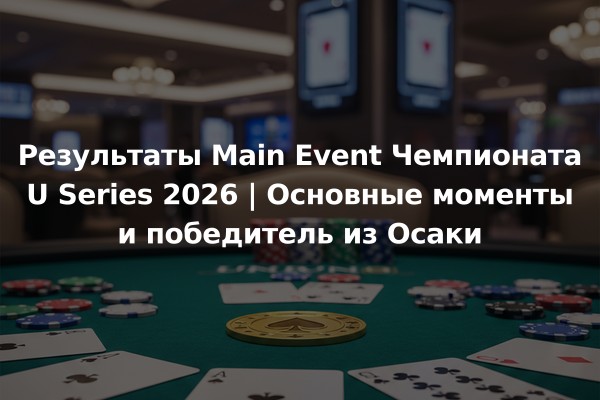 Результаты Main Event Чемпионата U Series 2026 | Основные моменты и победитель из Осаки