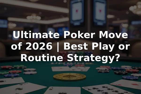 Ultimate Poker Move of 2026 | Best Play or Routine Strategy?