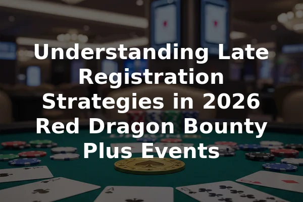 Understanding Late Registration Strategies in 2026 Red Dragon Bounty Plus Events