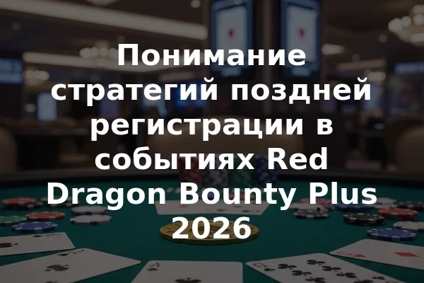Понимание стратегий поздней регистрации в событиях Red Dragon Bounty Plus 2026