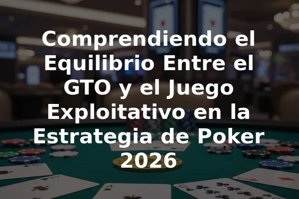 Comprendiendo el Equilibrio Entre el GTO y el Juego Exploitativo en la Estrategia de Poker 2026
