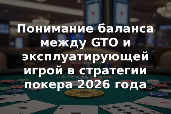 Понимание баланса между GTO и эксплуатирующей игрой в стратегии покера 2026 года