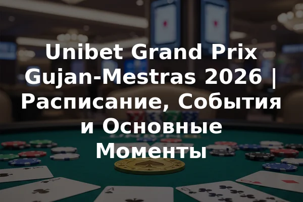Unibet Grand Prix Gujan-Mestras 2026 | Расписание, События и Основные Моменты