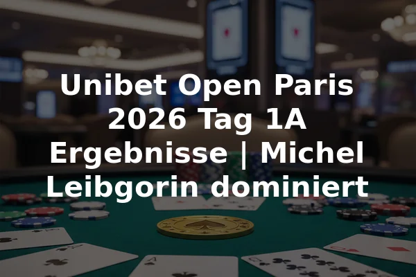 Unibet Open Paris 2026 Tag 1A Ergebnisse | Michel Leibgorin dominiert