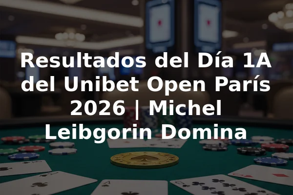 Resultados del Día 1A del Unibet Open París 2026 | Michel Leibgorin Domina