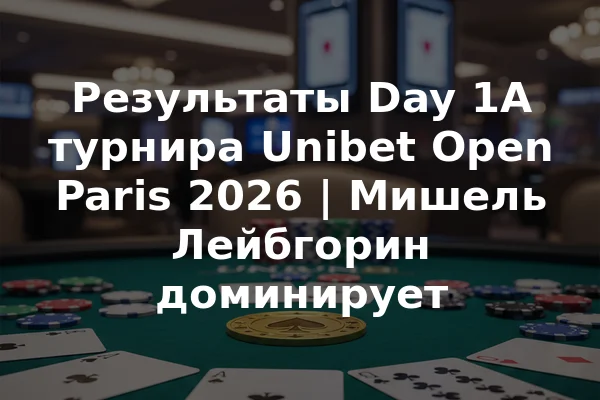 Результаты Day 1A турнира Unibet Open Paris 2026 | Мишель Лейбгорин доминирует