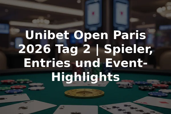 Unibet Open Paris 2026 Tag 2 | Spieler, Entries und Event-Highlights