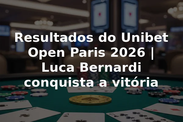 Resultados do Unibet Open Paris 2026 | Luca Bernardi conquista a vitória