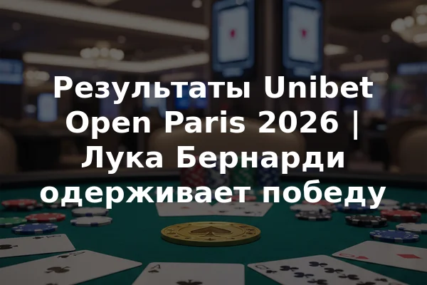 Результаты Unibet Open Paris 2026 | Лука Бернарди одерживает победу